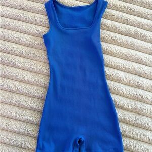 Wild Fable Vibrant Blue Ribbed Romper